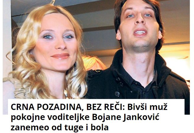 CRNA POZADINA, BEZ REČI: Bivši muž pokojne voditeljke Bojane Janković zanemeo od tuge i bola