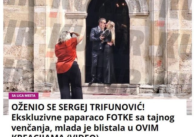 OŽENIO SE SERGEJ TRIFUNOVIĆ! Ekskluzivne paparaco FOTKE sa tajnog venčanja, mlada je blistala u OVIM KREACIJAMA (VIDEO)