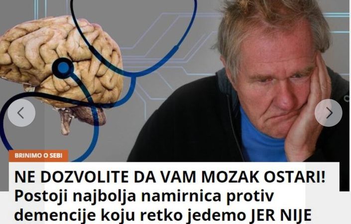 NE DOZVOLITE DA VAM MOZAK OSTARI! Postoji najbolja namirnica protiv demencije koju retko jedemo JER NIJE JEFTINA!