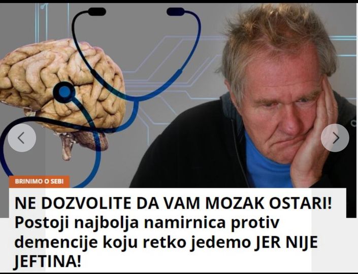 NE DOZVOLITE DA VAM MOZAK OSTARI! Postoji najbolja namirnica protiv demencije koju retko jedemo JER NIJE JEFTINA!