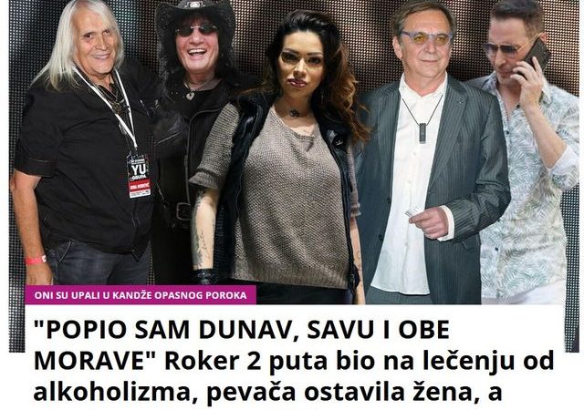 “POPIO SAM DUNAV, SAVU I OBE MORAVE” Roker 2 puta bio na lečenju od alkoholizma, pevača ostavila žena, a ona je spavala na ulici