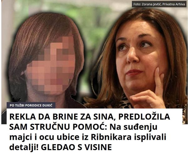 REKLA DA BRINE ZA SINA, PREDLOŽILA SAM STRUČNU POMOĆ: Na suđenju majci i ocu ubice iz Ribnikara isplivali detalji! GLEDAO S VISINE