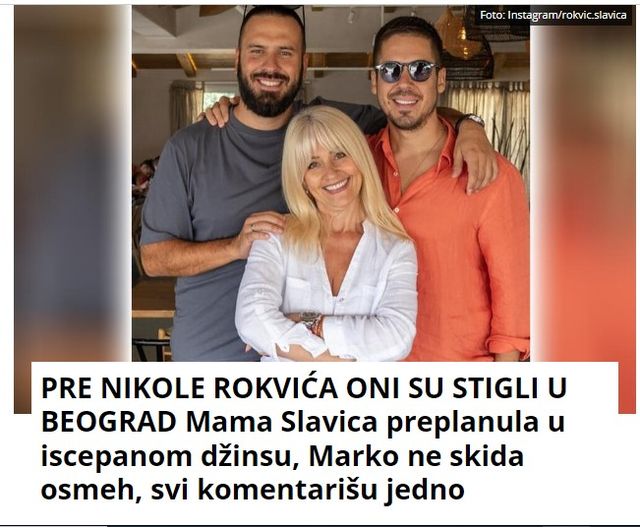 PRE NIKOLE ROKVIĆA ONI SU STIGLI U BEOGRAD Mama Slavica preplanula u iscepanom džinsu, Marko ne skida osmeh, svi komentarišu jedno