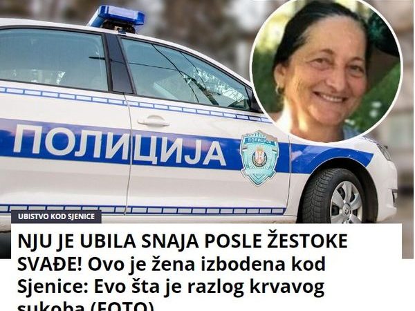 NJU JE UBILA SNAJA POSLE ŽESTOKE SVAĐE! Ovo je žena izbodena kod Sjenice: Evo šta je razlog krvavog sukoba (FOTO)