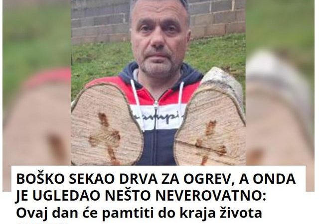 BOŠKO SEKAO DRVA ZA OGREV, A ONDA JE UGLEDAO NEŠTO NEVEROVATNO: Ovaj dan će pamtiti do kraja života (VIDEO)