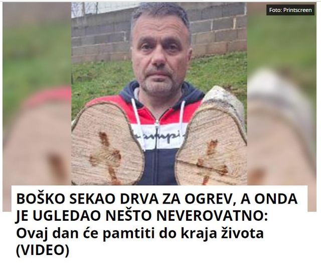 BOŠKO SEKAO DRVA ZA OGREV, A ONDA JE UGLEDAO NEŠTO NEVEROVATNO: Ovaj dan će pamtiti do kraja života (VIDEO)