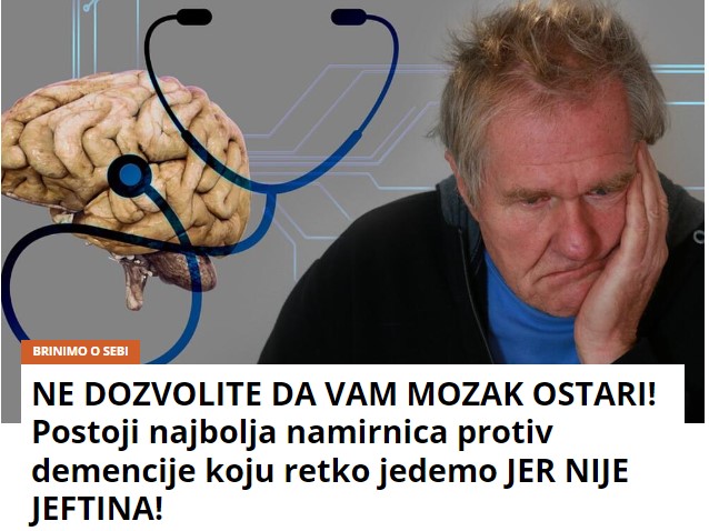 NE DOZVOLITE DA VAM MOZAK OSTARI! Postoji najbolja namirnica protiv demencije koju retko jedemo JER NIJE JEFTINA!