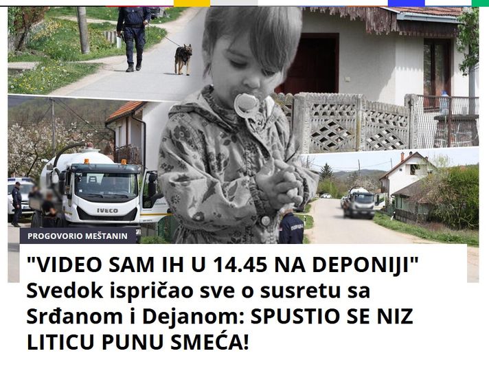 “VIDEO SAM IH U 14.45 NA DEPONIJI” Svedok ispričao sve o susretu sa Srđanom i Dejanom: SPUSTIO SE NIZ LITICU PUNU SMEĆA!