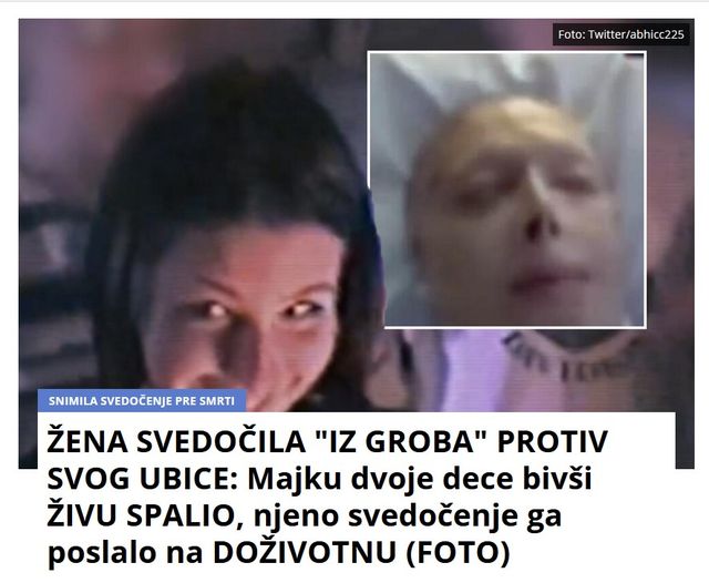 ŽENA SVEDOČILA “IZ GROBA” PROTIV SVOG UBICE: Majku dvoje dece bivši ŽIVU SPALIO, njeno svedočenje ga poslalo na DOŽIVOTNU (FOTO)