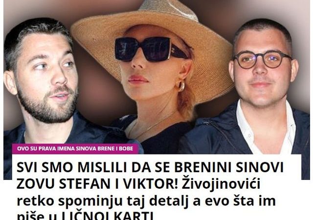 SVI SMO MISLILI DA SE BRENINI SINOVI ZOVU STEFAN I VIKTOR! Živojinovići retko spominju taj detalj a evo šta im piše u LIČNOJ KARTI