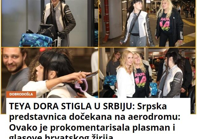 TEYA DORA STIGLA U SRBIJU: Srpska predstavnica dočekana na aerodromu: Ovako je prokomentarisala plasman i glasove hrvatskog žirija
