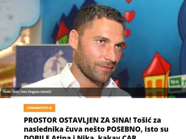 PROSTOR OSTAVLJEN ZA SINA! Tošić za naslednika čuva nešto POSEBNO, isto su DOBILE Atina i Nika, kakav CAR