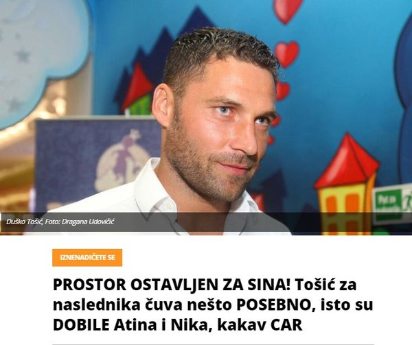 PROSTOR OSTAVLJEN ZA SINA! Tošić za naslednika čuva nešto POSEBNO, isto su DOBILE Atina i Nika, kakav CAR