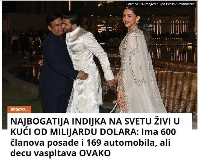 NAJBOGATIJA INDIJKA NA SVETU ŽIVI U KUĆI OD MILIJARDU DOLARA: Ima 600 članova posade i 169 automobila, ali decu vaspitava OVAKO