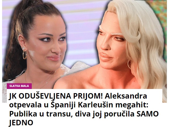 JK ODUŠEVLJENA PRIJOM! Aleksandra otpevala u Španiji Karleušin megahit: Publika u transu, diva joj poručila SAMO JEDNO