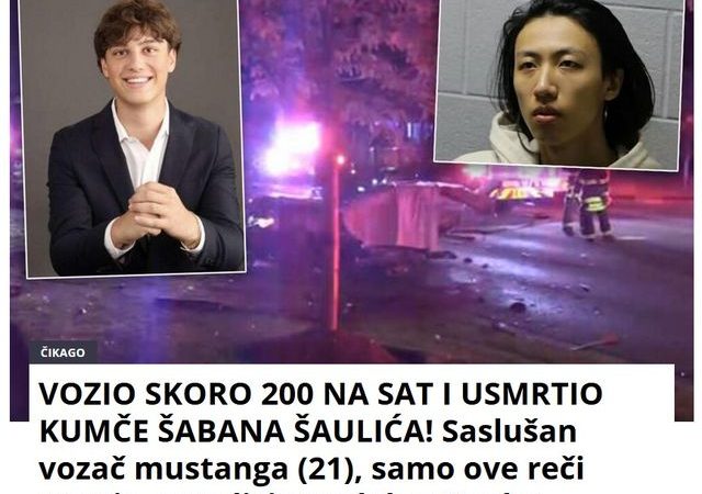 VOZIO SKORO 200 NA SAT I USMRTIO KUMČE ŠABANA ŠAULIĆA! Saslušan vozač mustanga (21), samo ove reči uputio porodici stradalog Marka