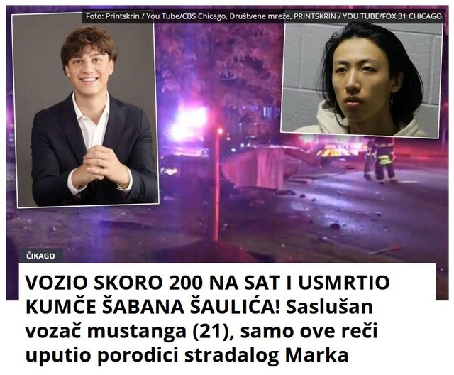 VOZIO SKORO 200 NA SAT I USMRTIO KUMČE ŠABANA ŠAULIĆA! Saslušan vozač mustanga (21), samo ove reči uputio porodici stradalog Marka