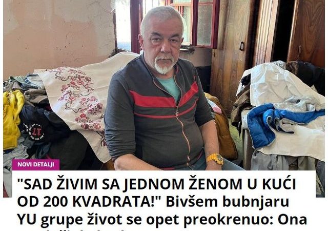 “SAD ŽIVIM SA JEDNOM ŽENOM U KUĆI OD 200 KVADRATA!” Bivšem bubnjaru YU grupe život se opet preokrenuo: Ona se plaši da bude sama..