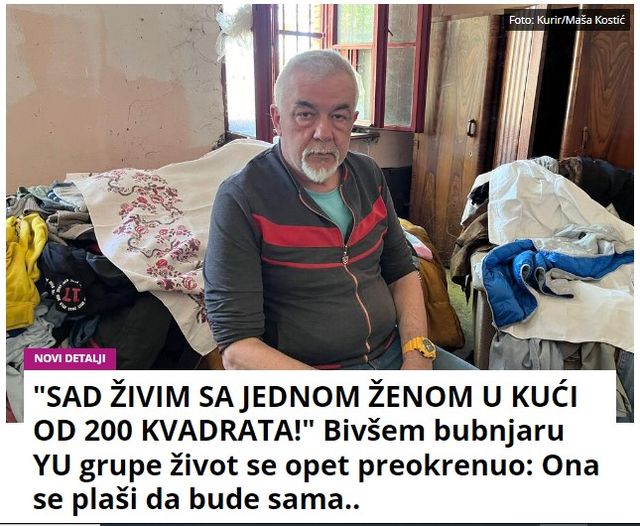 “SAD ŽIVIM SA JEDNOM ŽENOM U KUĆI OD 200 KVADRATA!” Bivšem bubnjaru YU grupe život se opet preokrenuo: Ona se plaši da bude sama..