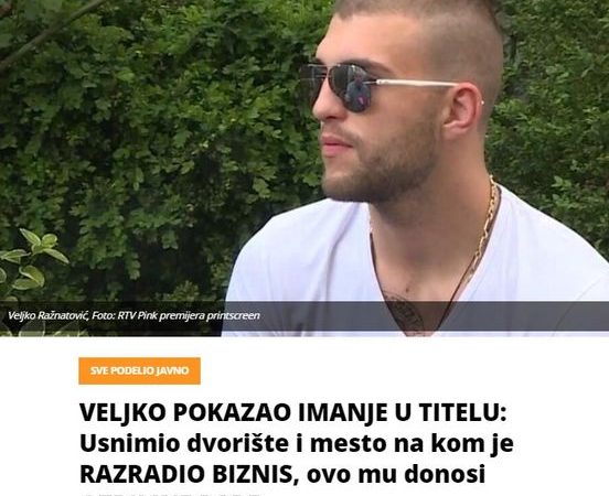 VELJKO POKAZAO IMANJE U TITELU: Usnimio dvorište i mesto na kom je RAZRADIO BIZNIS, ovo mu donosi OZBILJNE PARE