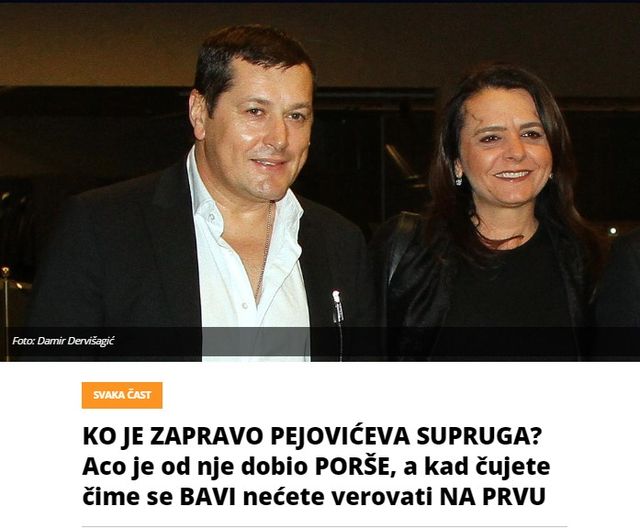 KO JE ZAPRAVO PEJOVIĆEVA SUPRUGA? Aco je od nje dobio PORŠE, a kad čujete čime se BAVI nećete verovati NA PRVU