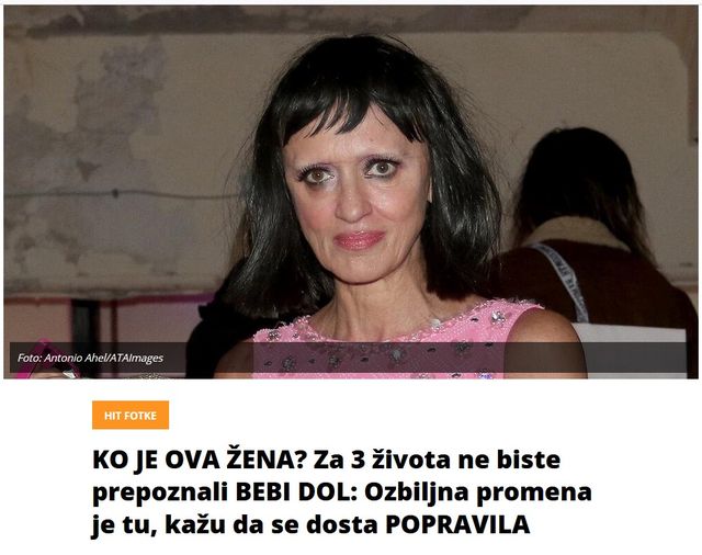 KO JE OVA ŽENA? Za 3 života ne biste prepoznali BEBI DOL: Ozbiljna promena je tu, kažu da se dosta POPRAVILA