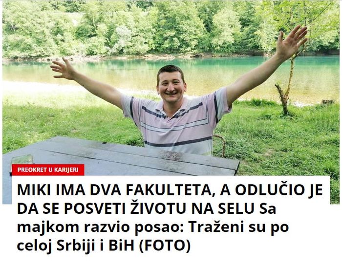 MIKI IMA DVA FAKULTETA, A ODLUČIO JE DA SE POSVETI ŽIVOTU NA SELU Sa majkom razvio posao: Traženi su po celoj Srbiji i BiH (FOTO)