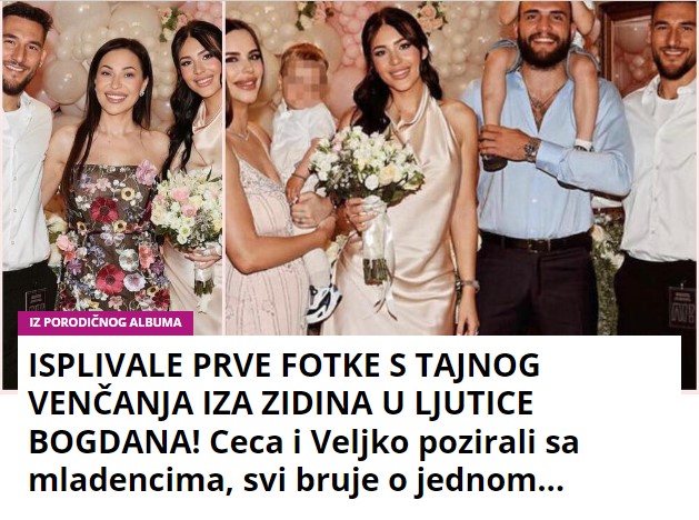 ISPLIVALE PRVE FOTKE S TAJNOG VENČANJA IZA ZIDINA U LJUTICE BOGDANA! Ceca i Veljko pozirali sa mladencima, svi bruje o jednom…