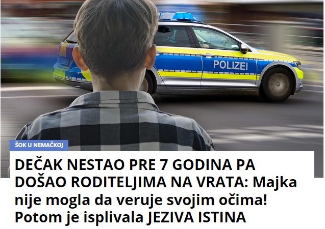 DEČAK NESTAO PRE 7 GODINA PA DOŠAO RODITELJIMA NA VRATA: Majka nije mogla da veruje svojim očima! Potom je isplivala JEZIVA ISTINA