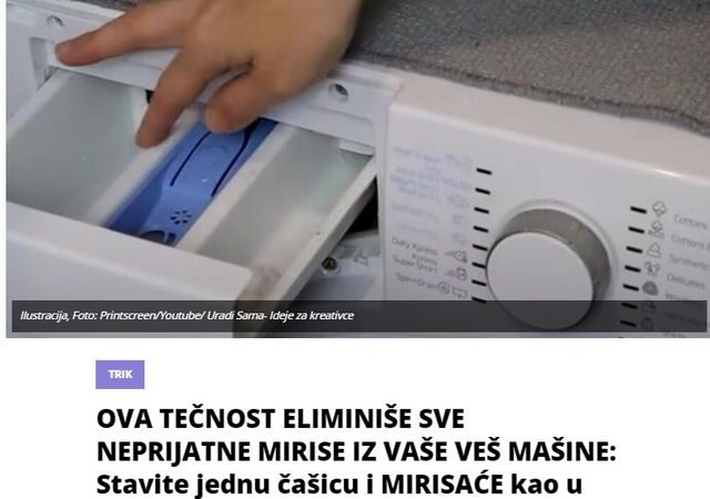 OVA TEČNOST ELIMINIŠE SVE NEPRIJATNE MIRISE IZ VAŠE VEŠ MAŠINE: Stavite jednu čašicu i MIRISAĆE kao u PARFIMERIJI