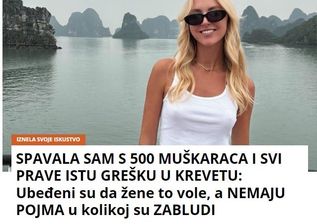 SPAVALA SAM S 500 MUŠKARACA I SVI PRAVE ISTU GREŠKU U KREVETU: Ubeđeni su da žene to vole, a NEMAJU POJMA u kolikoj su ZABLUDI