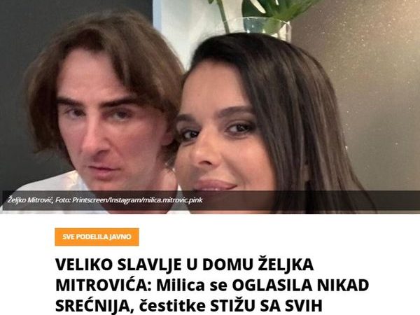 VELIKO SLAVLJE U DOMU ŽELJKA MITROVIĆA: Milica se OGLASILA NIKAD SREĆNIJA, čestitke STIŽU SA SVIH STRANA