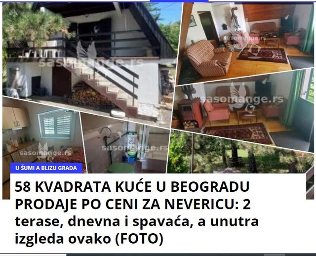 58 KVADRATA KUĆE U BEOGRADU PRODAJE PO CENI ZA NEVERICU: 2 terase, dnevna i spavaća, a unutra izgleda ovako (FOTO)