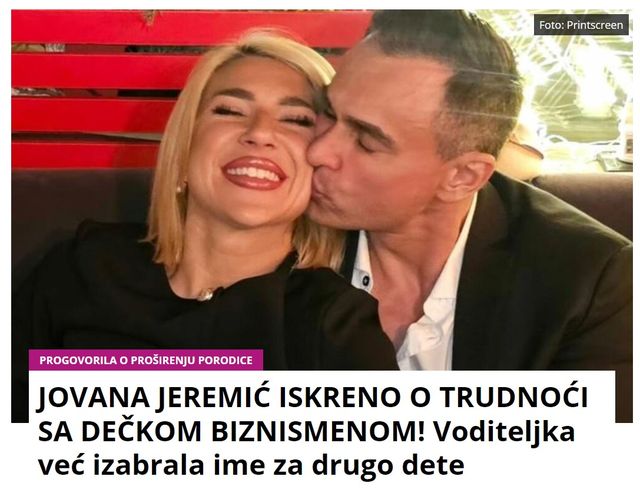 JOVANA JEREMIĆ ISKRENO O TRUDNOĆI SA DEČKOM BIZNISMENOM! Voditeljka već izabrala ime za drugo dete