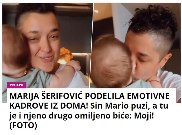 MARIJA ŠERIFOVIĆ PODELILA EMOTIVNE KADROVE IZ DOMA! Sin Mario puzi, a tu je i njeno drugo omiljeno biće: Moji! (FOTO)