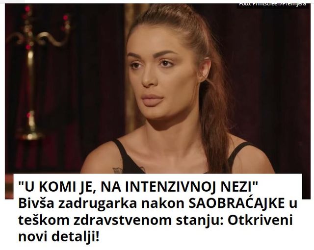 “U KOMI JE, NA INTENZIVNOJ NEZI” Bivša zadrugarka nakon SAOBRAĆAJKE u teškom zdravstvenom stanju: Otkriveni novi detalji!