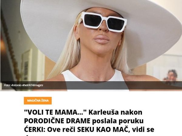 “VOLI TE MAMA…” Karleuša nakon PORODIČNE DRAME poslala poruku ĆERKI: Ove reči SEKU KAO MAČ, vidi se da…