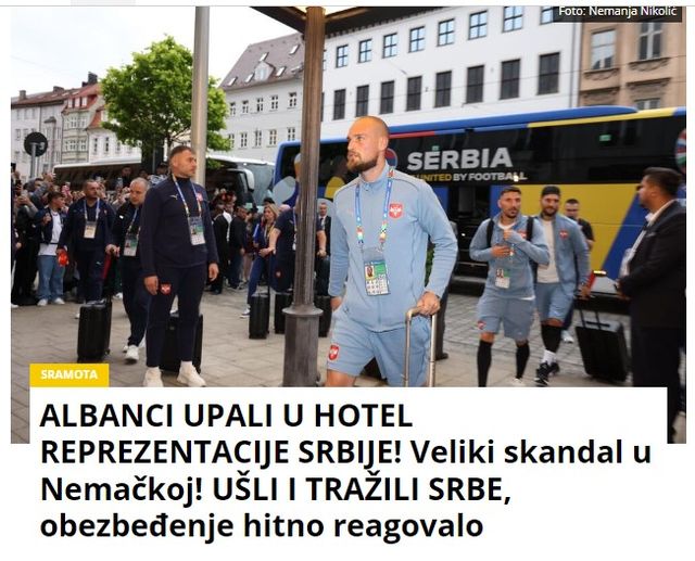 ALBANCI UPALI U HOTEL REPREZENTACIJE SRBIJE! Veliki skandal u Nemačkoj! UŠLI I TRAŽILI SRBE, obezbeđenje hitno reagovalo