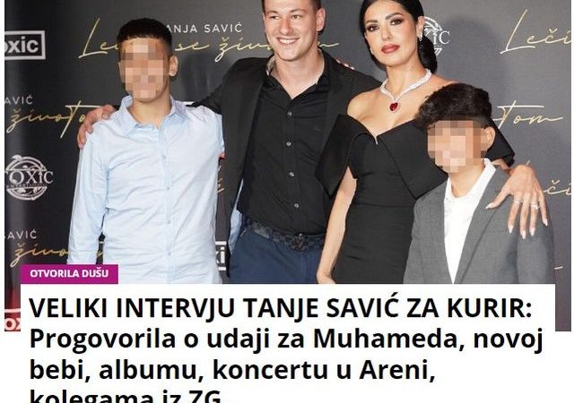 VELIKI INTERVJU TANJE SAVIĆ ZA KURIR: Progovorila o udaji za Muhameda, novoj bebi, albumu, koncertu u Areni, kolegama iz ZG…