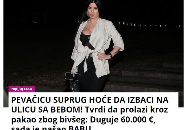 PEVAČICU SUPRUG HOĆE DA IZBACI NA ULICU SA BEBOM! Tvrdi da prolazi kroz pakao zbog bivšeg: Duguje 60.000 €, sada je našao BABU…