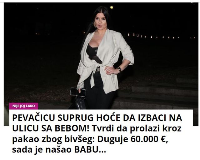 PEVAČICU SUPRUG HOĆE DA IZBACI NA ULICU SA BEBOM! Tvrdi da prolazi kroz pakao zbog bivšeg: Duguje 60.000 €, sada je našao BABU…