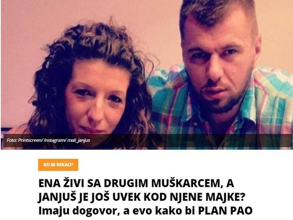 ENA ŽIVI SA DRUGIM MUŠKARCEM, A JANJUŠ JE JOŠ UVEK KOD NJENE MAJKE? Imaju dogovor, a evo kako bi PLAN PAO U VODU