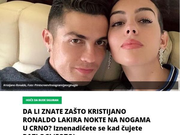 DA LI ZNATE ZAŠTO KRISTIJANO RONALDO LAKIRA NOKTE NA NOGAMA U CRNO? Iznenadićete se kad čujete RAZLOG! (FOTO)