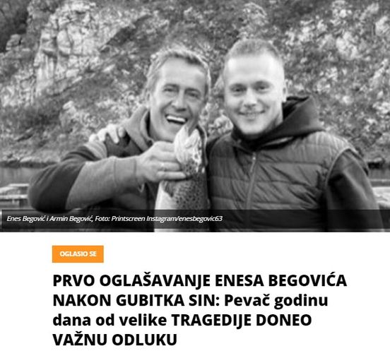 PRVO OGLAŠAVANJE ENESA BEGOVIĆA NAKON GUBITKA SIN: Pevač godinu dana od velike TRAGEDIJE DONEO VAŽNU ODLUKU