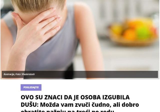 OVO SU ZNACI DA JE OSOBA IZGUBILA DUŠU: Možda vam zvuči čudno, ali dobro obratite pažnju na treći po redu