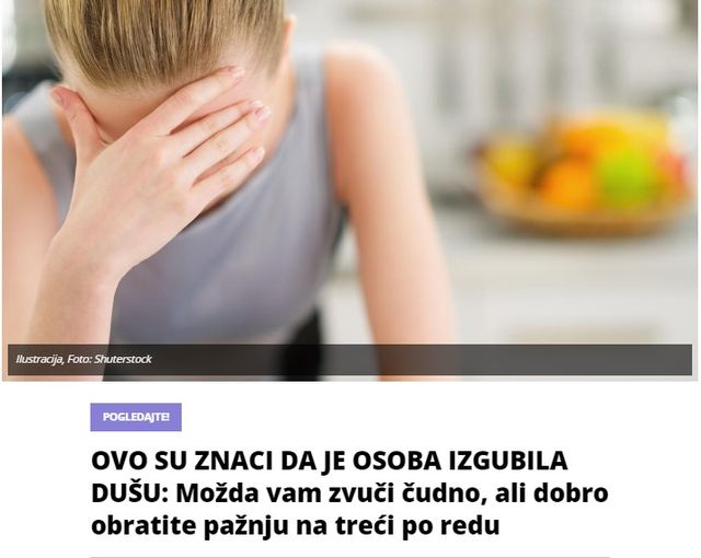 OVO SU ZNACI DA JE OSOBA IZGUBILA DUŠU: Možda vam zvuči čudno, ali dobro obratite pažnju na treći po redu