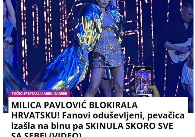 MILICA PAVLOVIĆ BLOKIRALA HRVATSKU! Fanovi oduševljeni, pevačica izašla na binu pa SKINULA SKORO SVE SA SEBE!