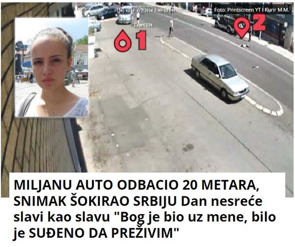 MILJANU AUTO ODBACIO 20 METARA, SNIMAK ŠOKIRAO SRBIJU Dan nesreće slavi kao slavu “Bog je bio uz mene, bilo je SUĐENO DA PREŽIVIM”