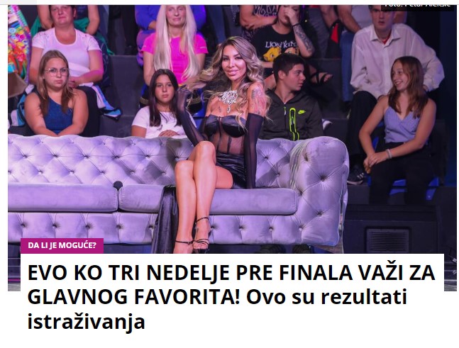 EVO KO TRI NEDELJE PRE FINALA VAŽI ZA GLAVNOG FAVORITA! Ovo su rezultati istraživanja