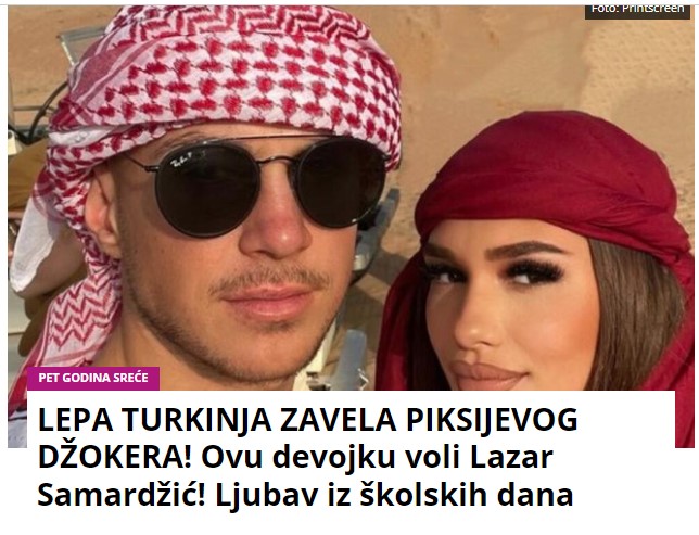 LEPA TURKINJA ZAVELA PIKSIJEVOG DŽOKERA! Ovu devojku voli Lazar Samardžić! Ljubav iz školskih dana